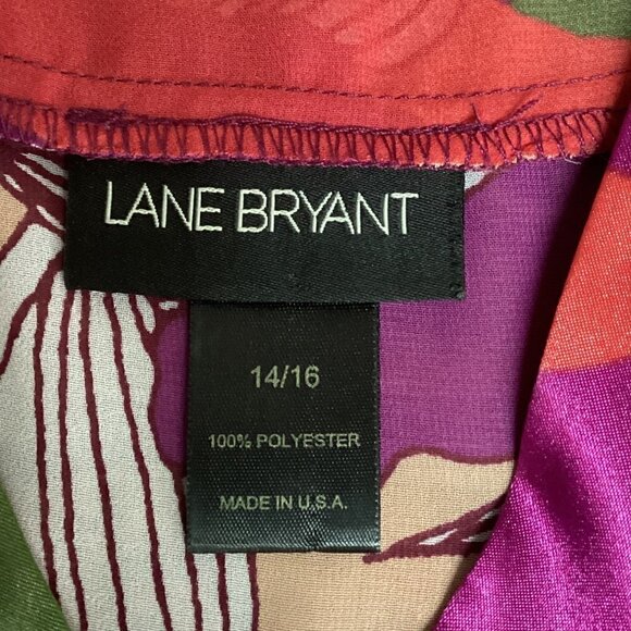 Lane Bryant Short Sleeve Tie Waist Surplice Tunic/Dress Sz 14/16 #182J - Picture 7 of 8